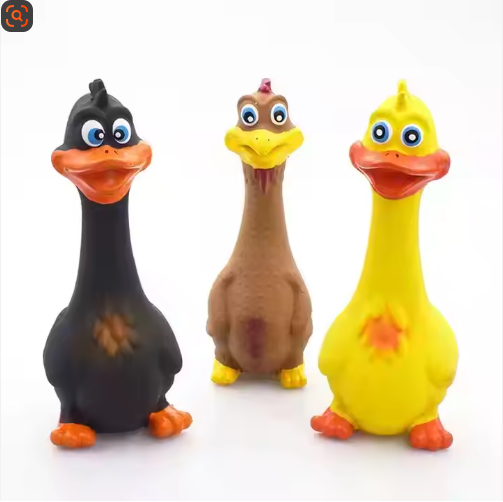 Hiphoppet Latex Interactive Dog Chew Toys Cute Duck Shape