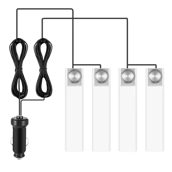 4pcs Car Interior Led Atmosphere Light Car Charge