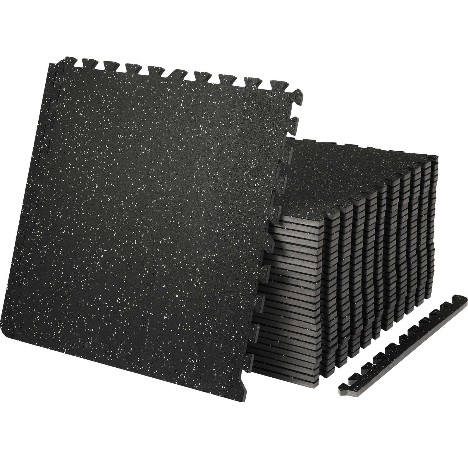 25 Pcs Thick Gym Floor Mats, Eva Foam & Rubber Top Interlocking