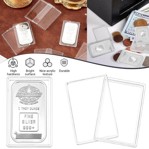 For Silver Bar Case Silver Bar Holder Clear Acrylic Storage