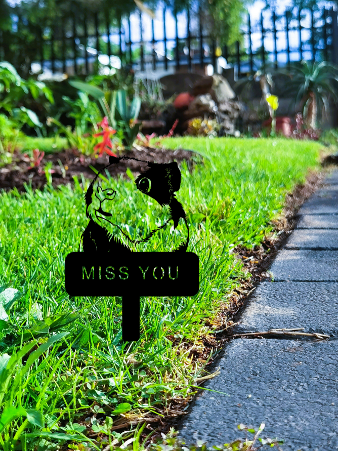 Guinea Pig Hamster Memorial Metal Yard Stake Exquisite Pet