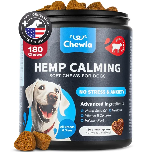 Hemp Calming Chews For Dogs Dog Calming Treats Anxiety Relief
