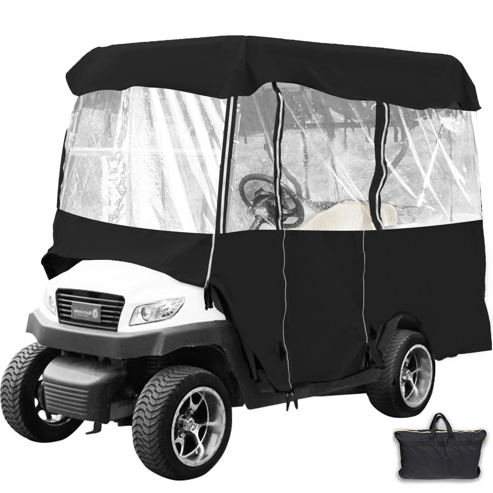 Golf Cart Enclosure 86, 4 Person Golf Cart Cover, 4 Sided