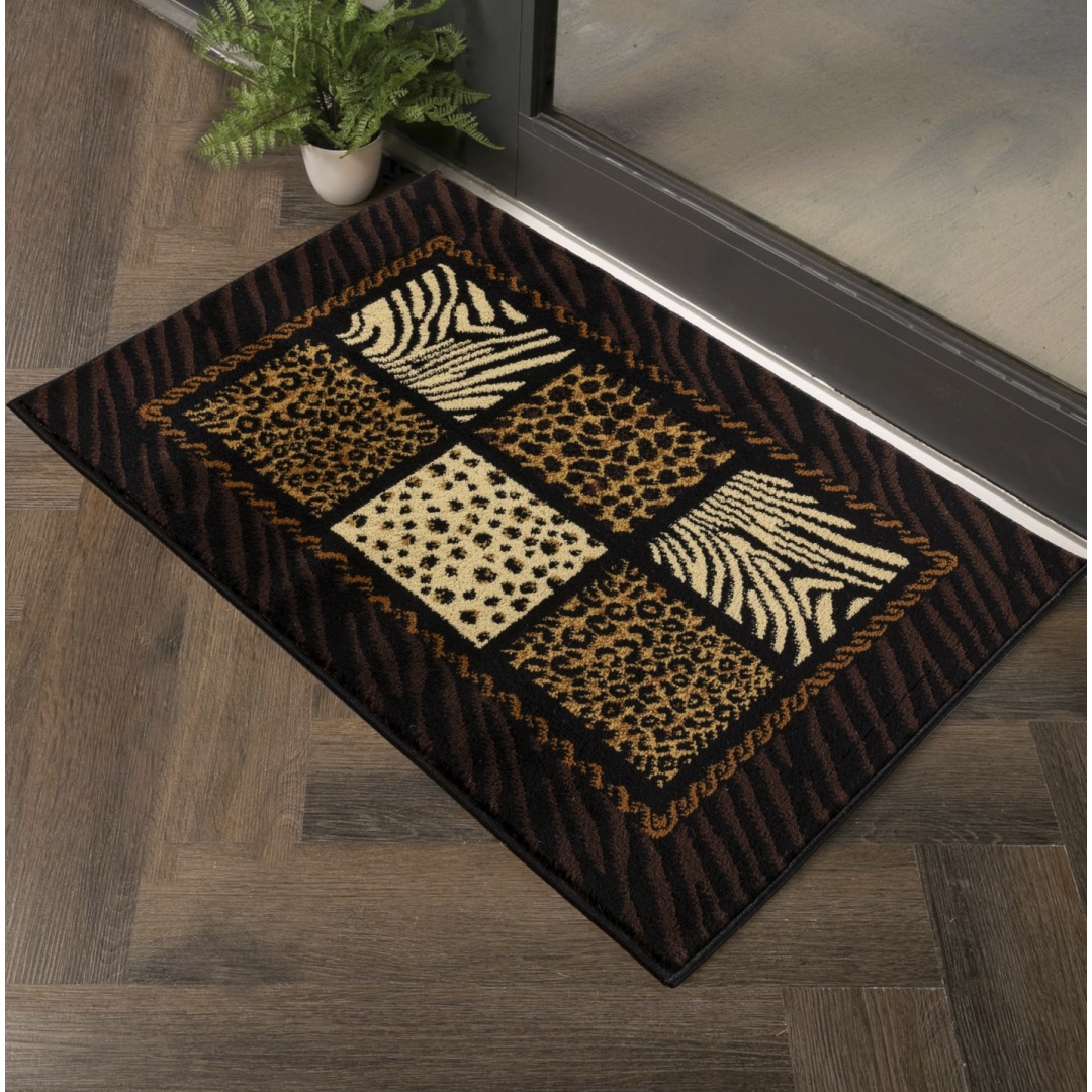 Tribes Gc Black 2 Ft X 3 Ft Animal Print Area Rug