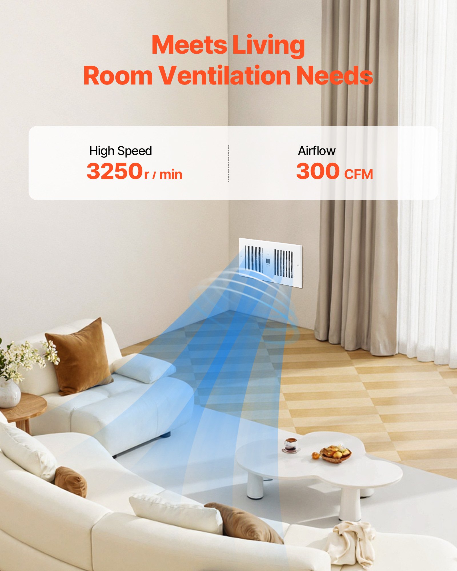 4 Inch Room To Room Fan 2 In 1 300 Cfm Through Wall Fan Remote