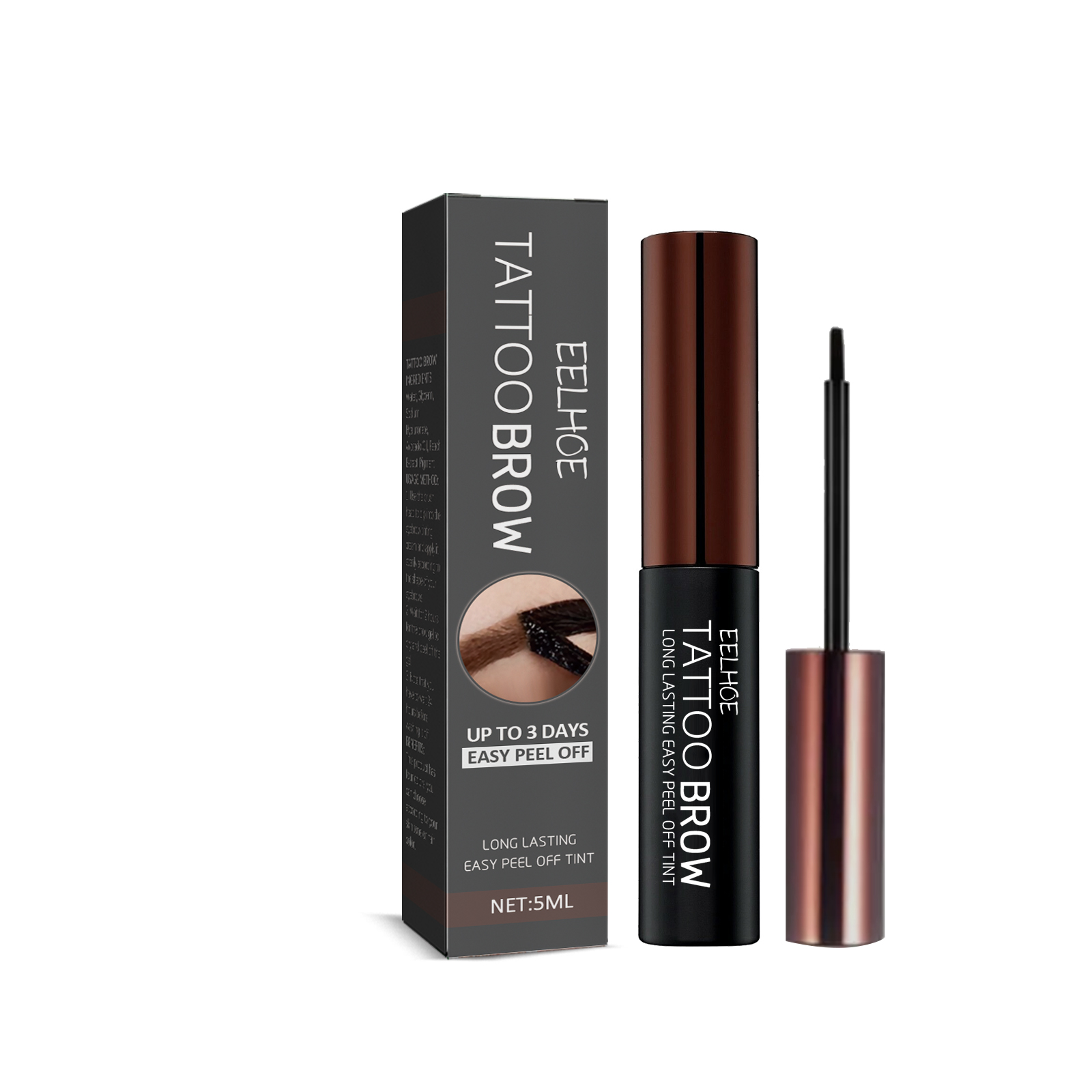 Eelhoe Peel Off Eyebrow Dye Gel Waterproof, Sweat Proof, Smudge