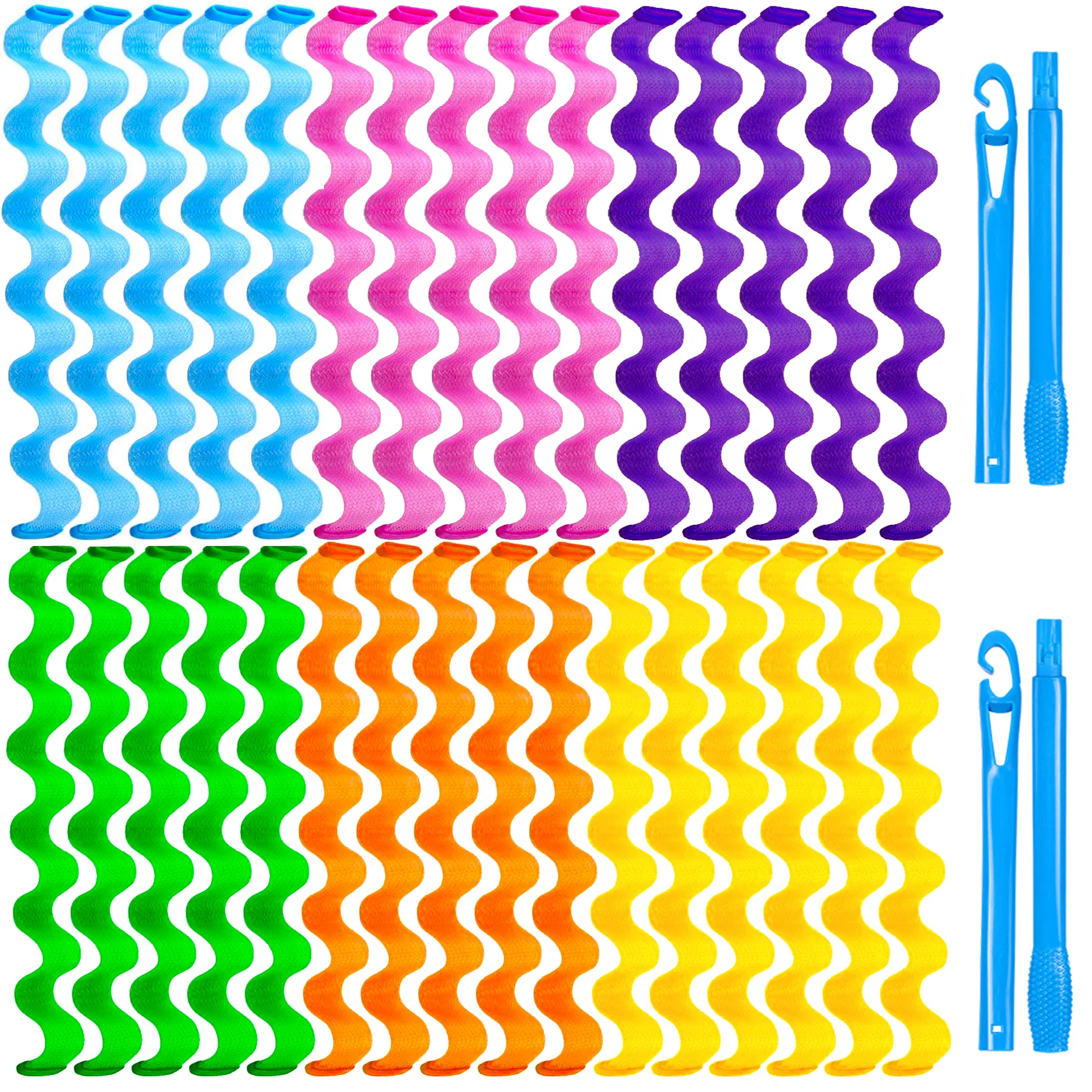 Heatless Hair Curlers Wave Curls Styling Kit For Women Girls On