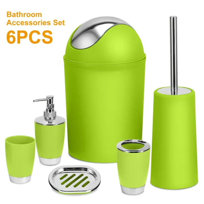 Bathroom Accessory Set 6 Piece Set