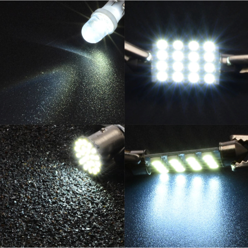 14pcs T10 36mm Led Interior Car Accessories Kit Map Dome