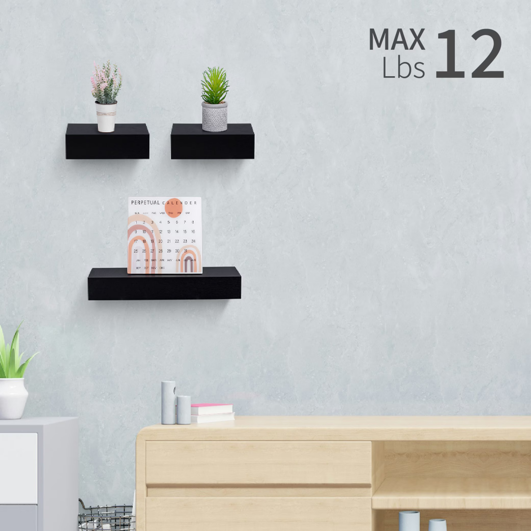 Wall-Mounted Wood Floating Shelf - 18.1 Inch