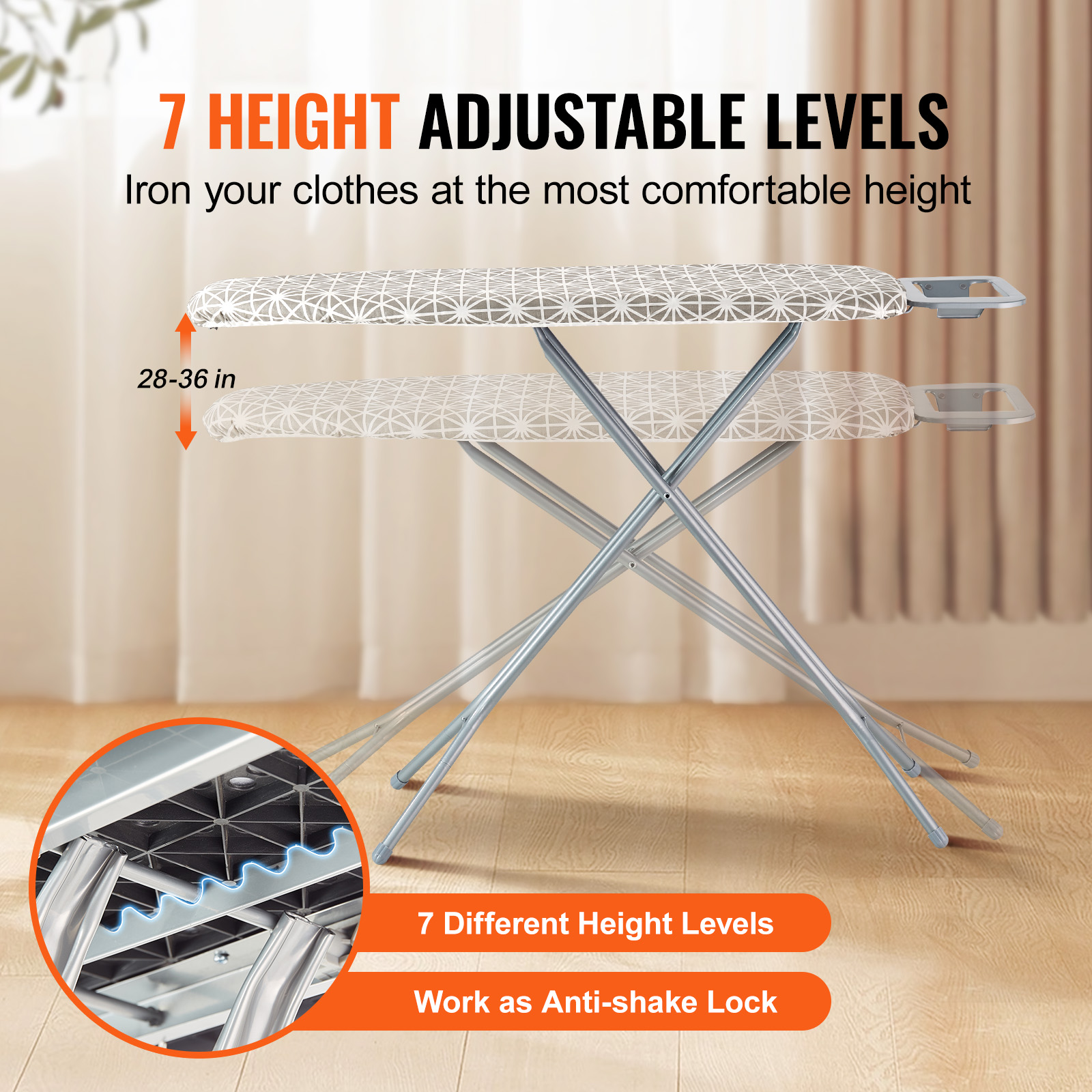 Ironing Board With Large 51 X 13 Ironing Surface, Thickened 4