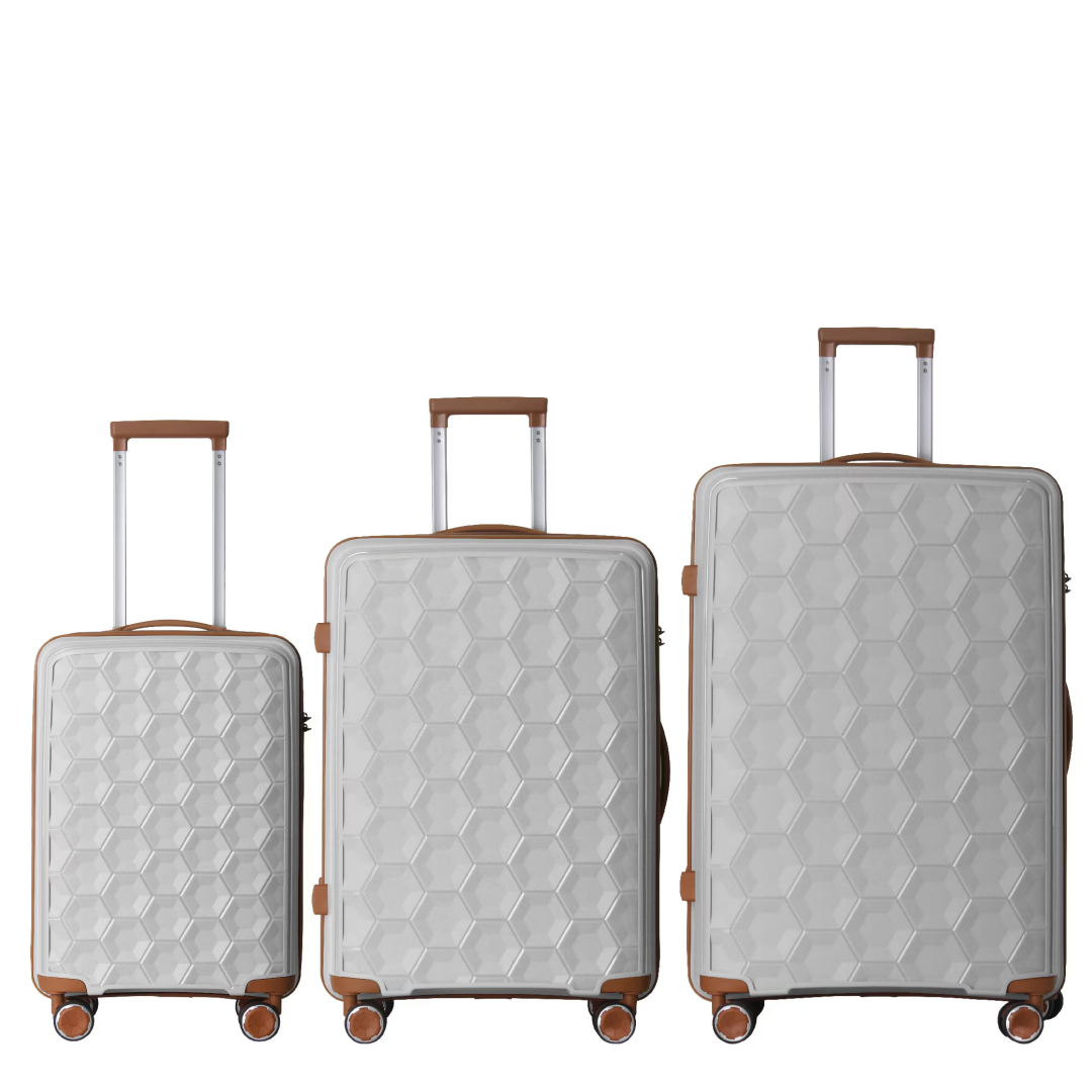 3 Piece Luggage Set Travel Lightweight Suitcases With Rolling