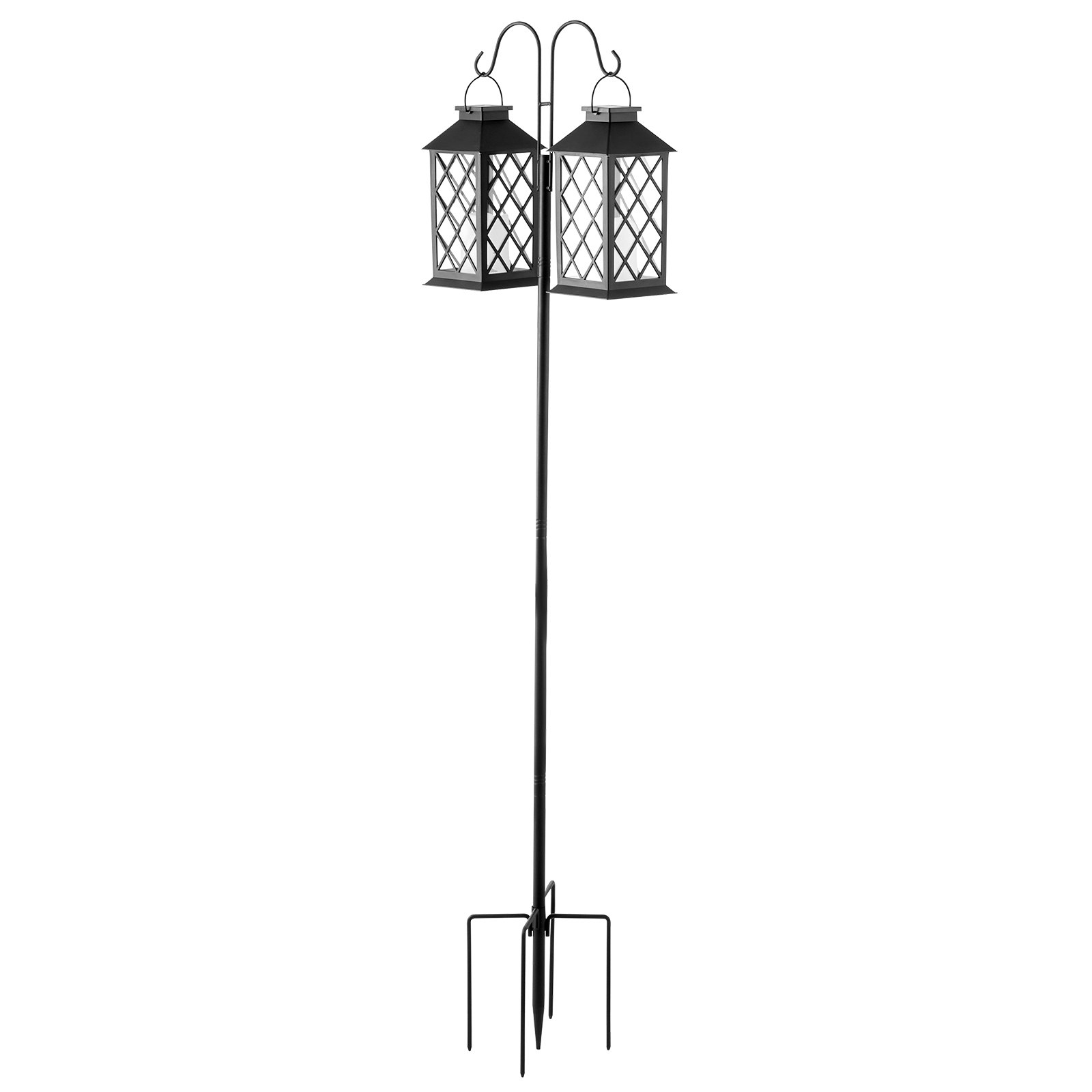 Double Shepherds Hook 8 Pack 60 Inch Heavy Duty Bird Feeder Pole