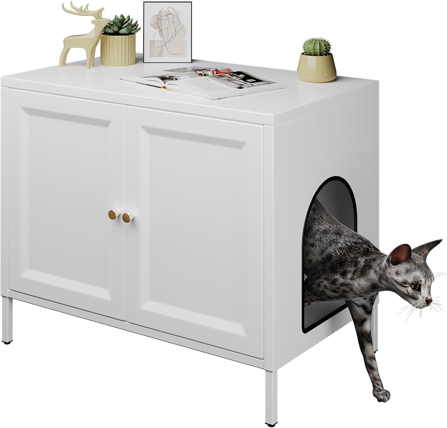 Metal Cat Washroom Furniture with Barn Door
