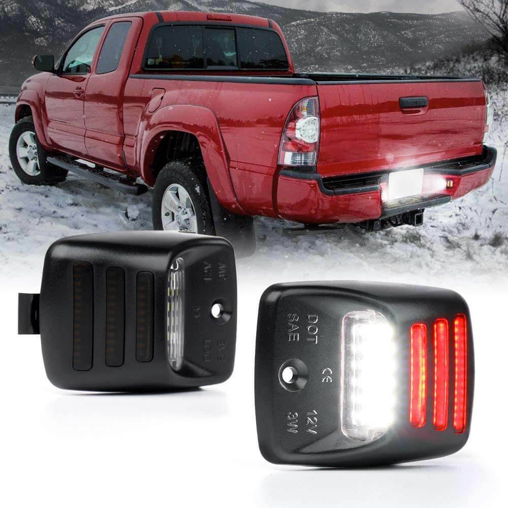 2x Red Oled Tube Led License Plate Light Lamp For 2005 15