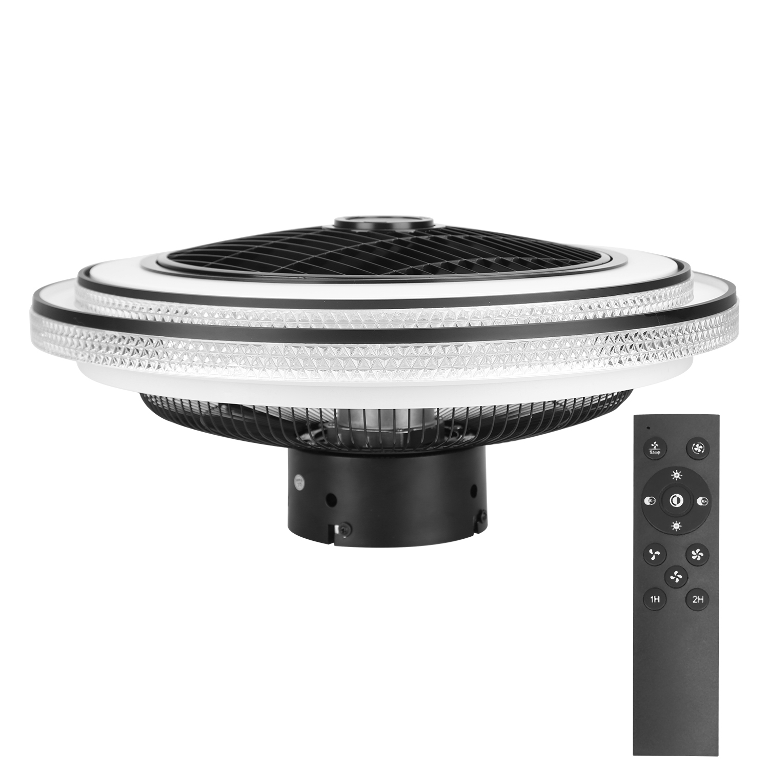 20.5in Ceiling Fan With Light Round Pendant Fan Lamp 30w Led