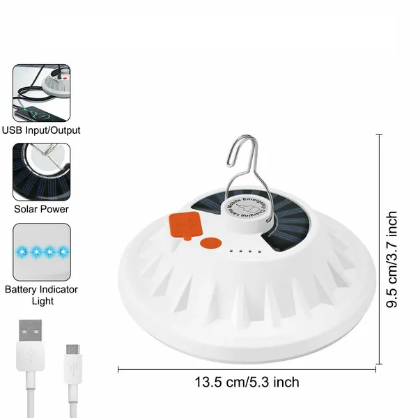 Rechargeable 60 Led Outdoor Camping Tent Light Usb & Solar