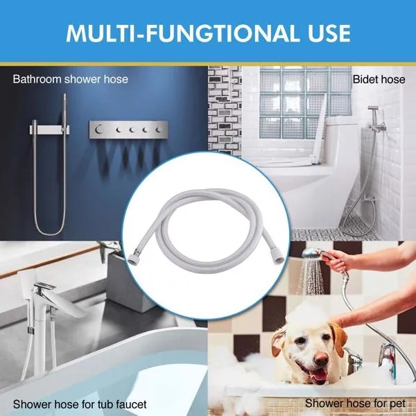 Pvc Shower Hose 71 Inches Extra Long Smooth Handheld Shower