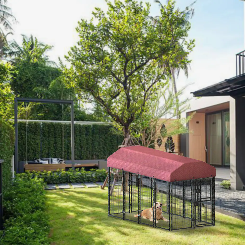 12 Pieces Square Tube Wire Running Cage Black Running Cage