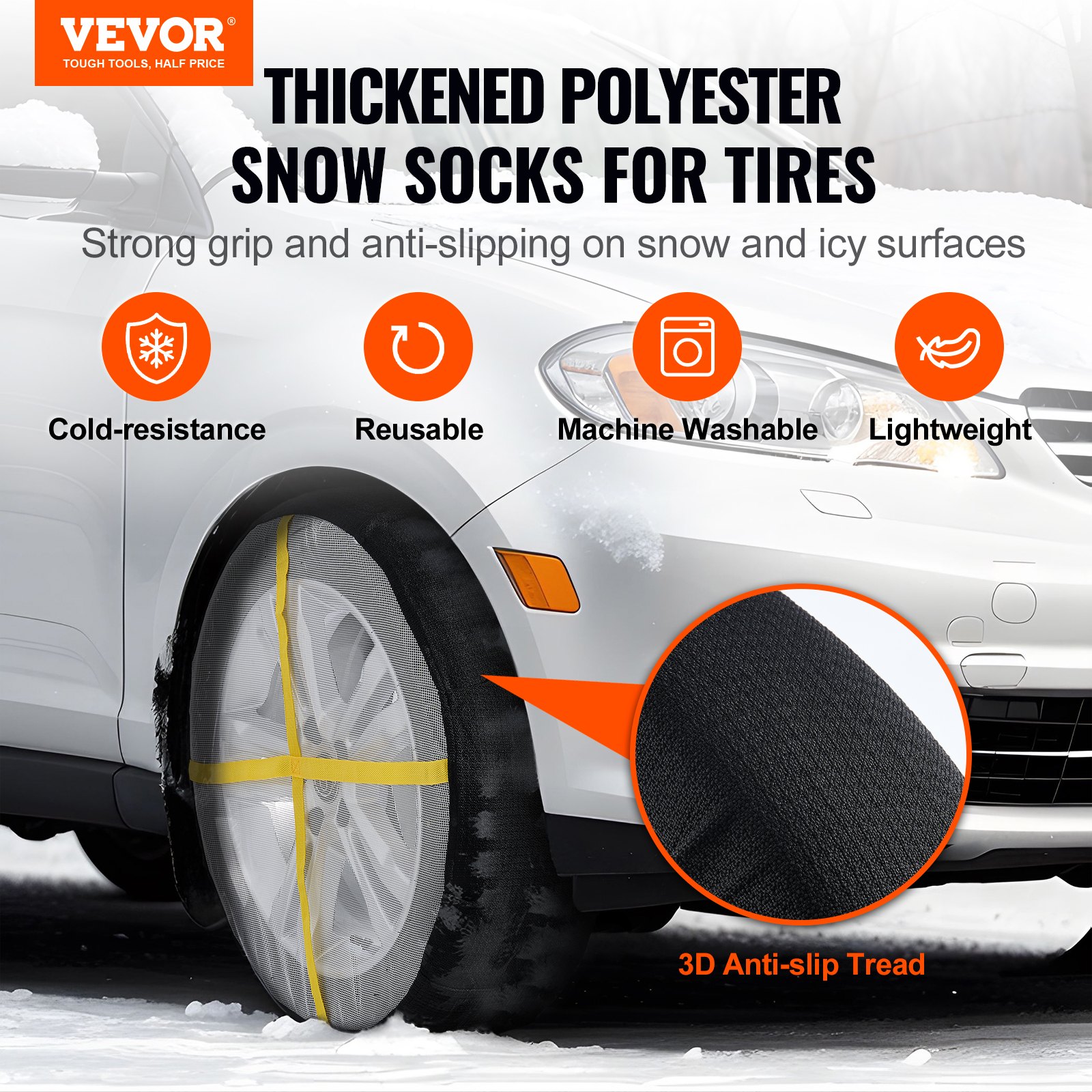 Thickened Snow Socks For Tires Full Coverage Snow Traction Tire