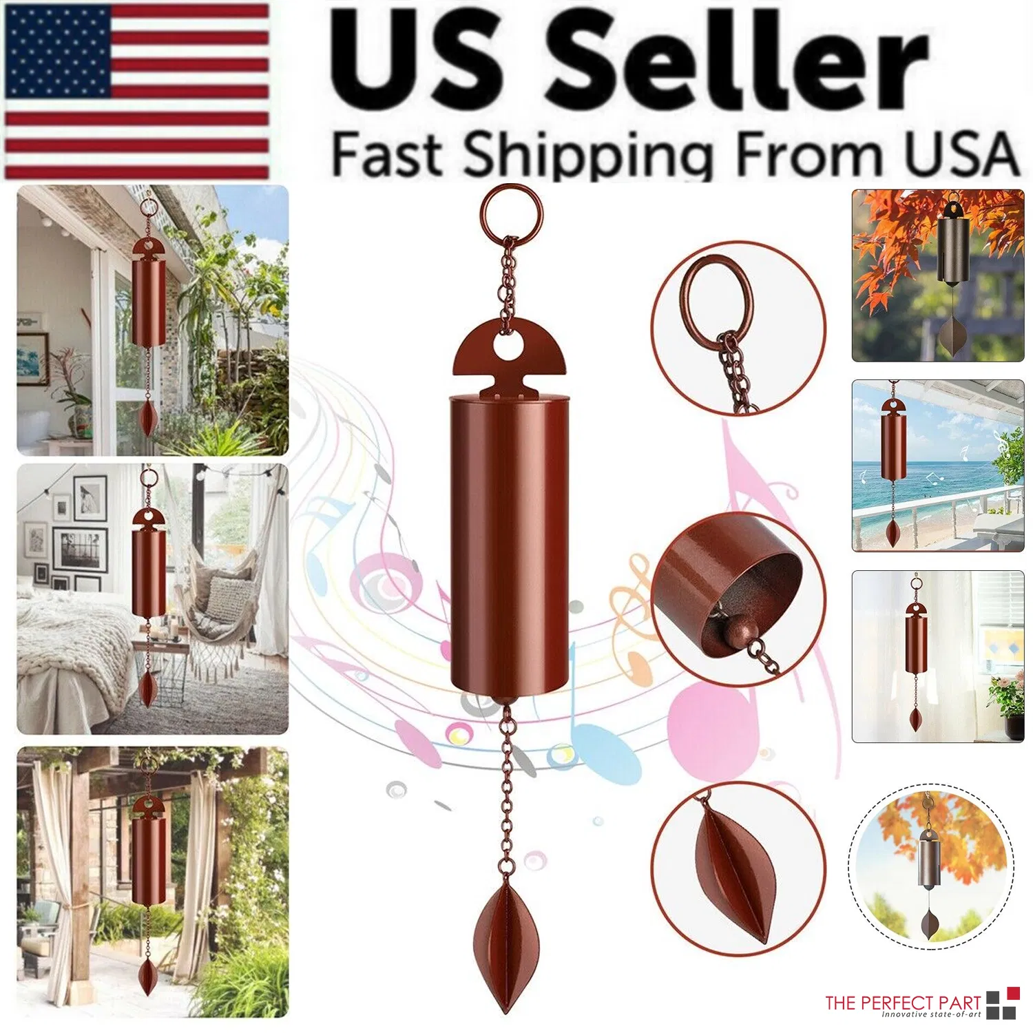 Large Deep Resonance Serenity Metal Bell Heroic Wind Chimes