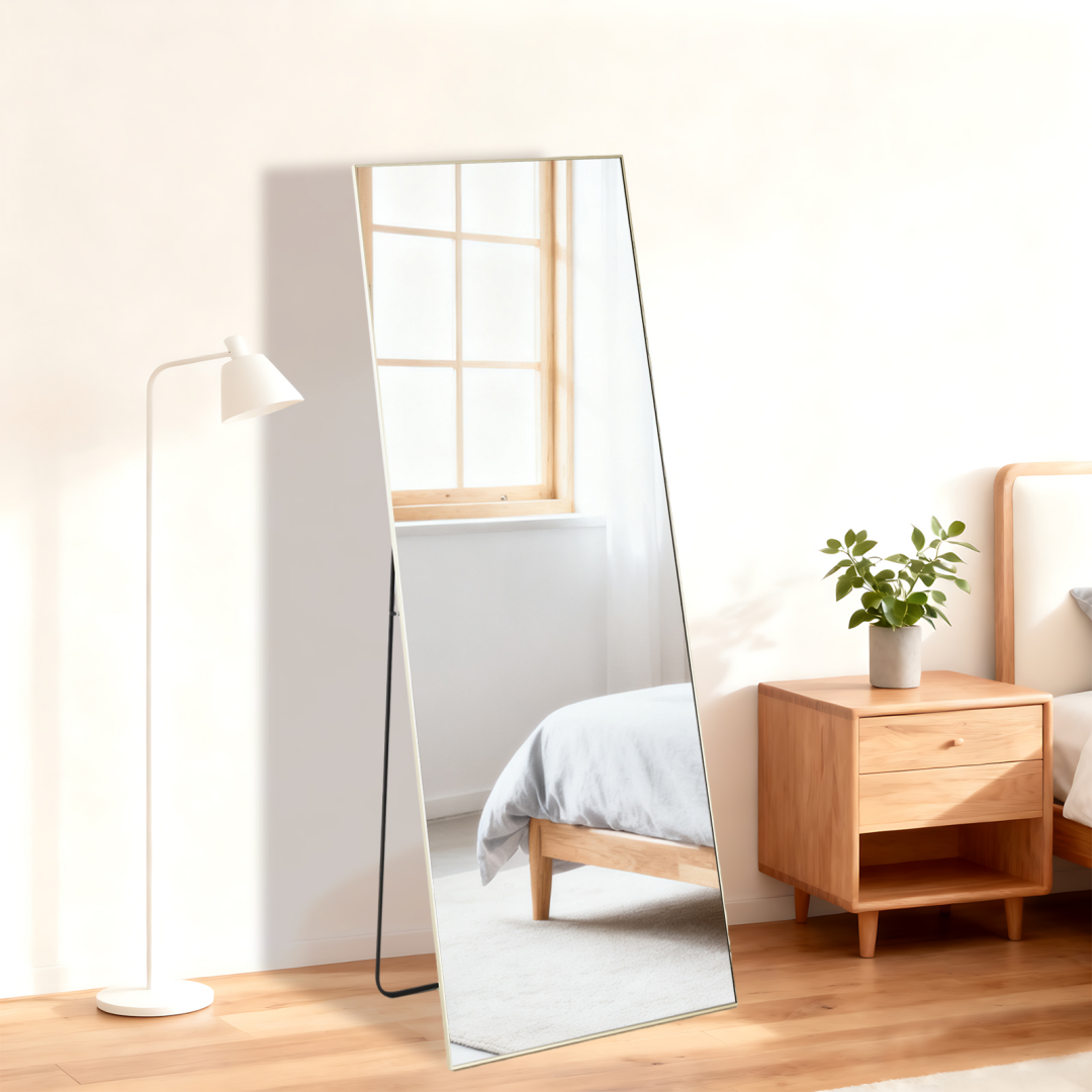 56x15 Rectangle Full Length Mirror, Full Body Standing Mirror