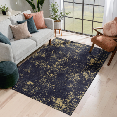 Loom Luxe 5x8 Area Rug For Bedroom, Washable Rug, Low Pile, Non