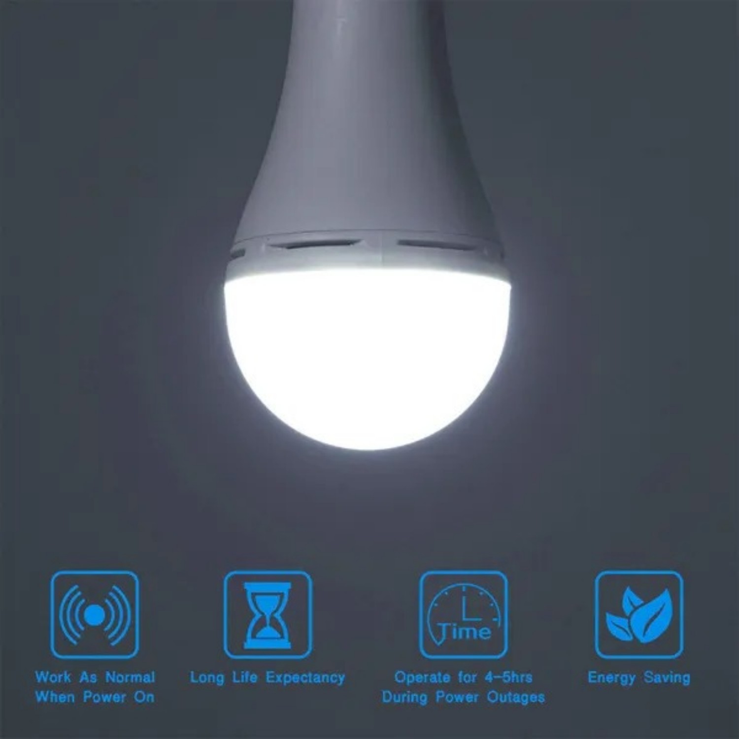 E27 Emergency Bulbs Rechargeable Led Light With Battery Backup