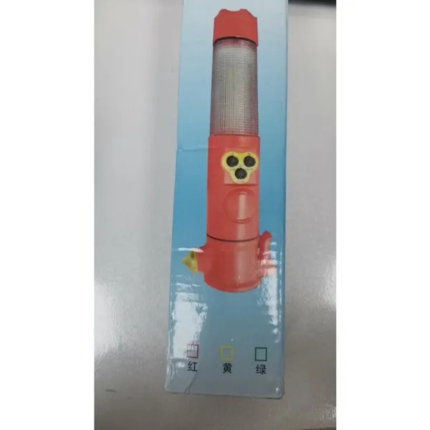 Red Multifunctional Car Safety Hammer With Flashlight