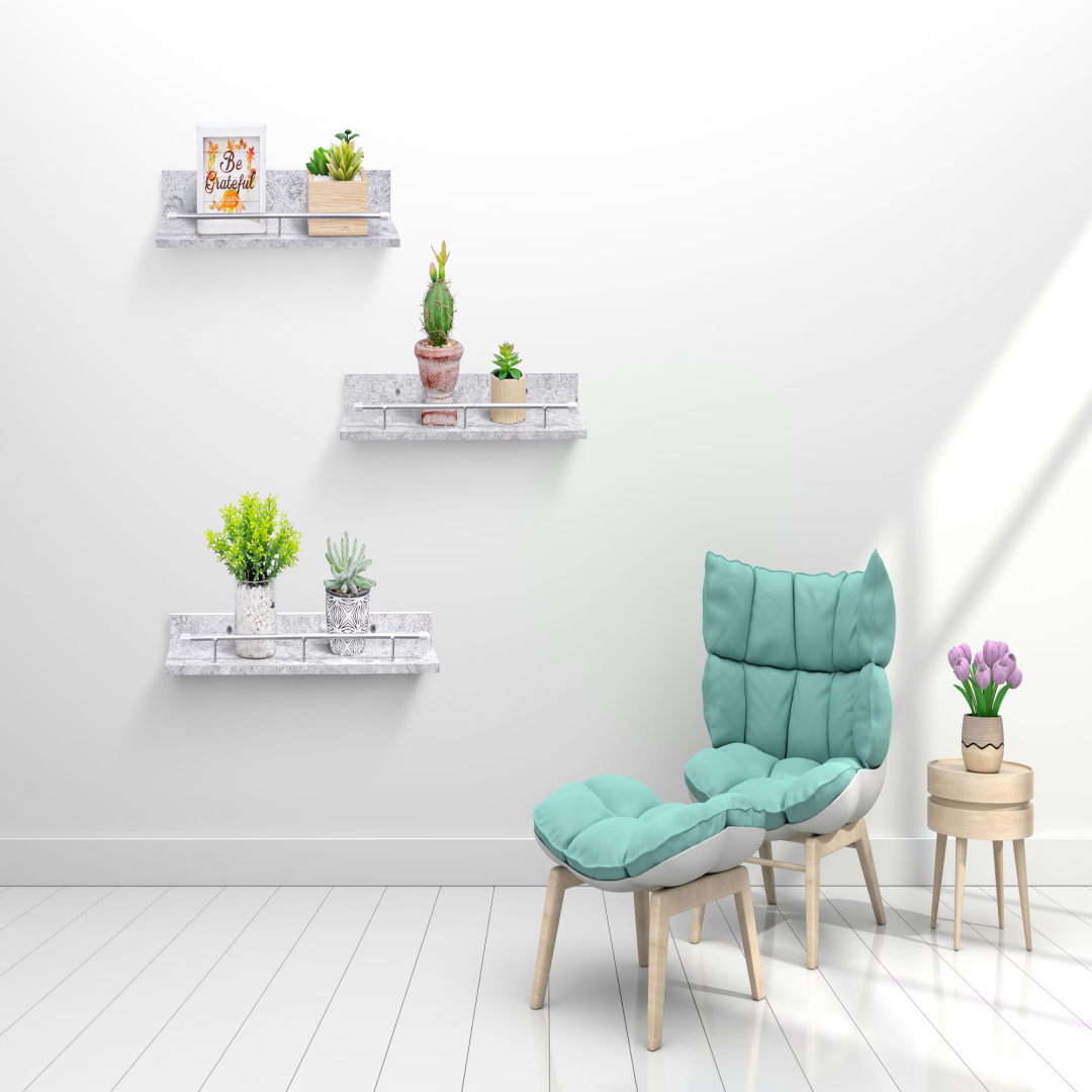 Floating Shelves 15.7 Wall Mounted Wood Shelves For Bathroom,