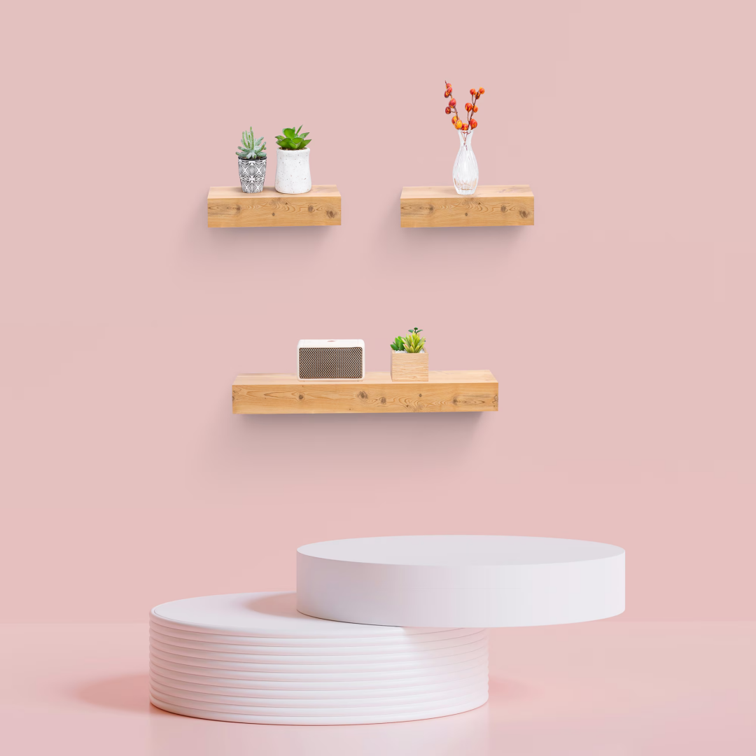 Floating Shelves 23.6 Wall Mounted Wood Shelves For Bathroom,