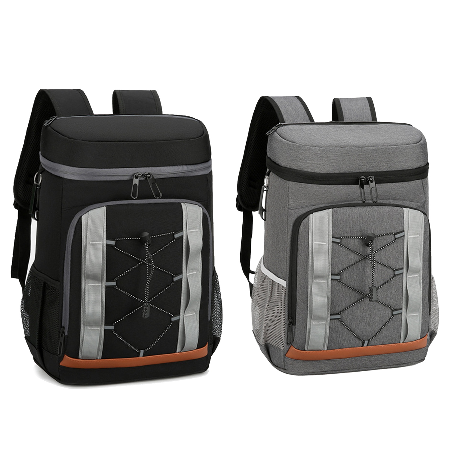 Grey Black Options Cooler Backpack 36 Can Leakproof Insulated