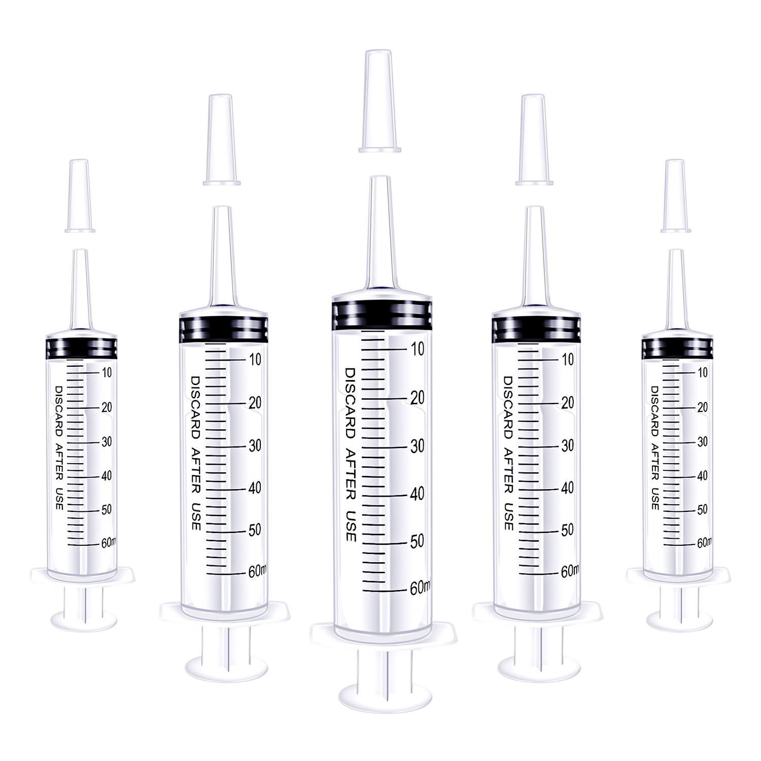 5packs 60ml Syringe For Industrial, Scientific, Measuring,