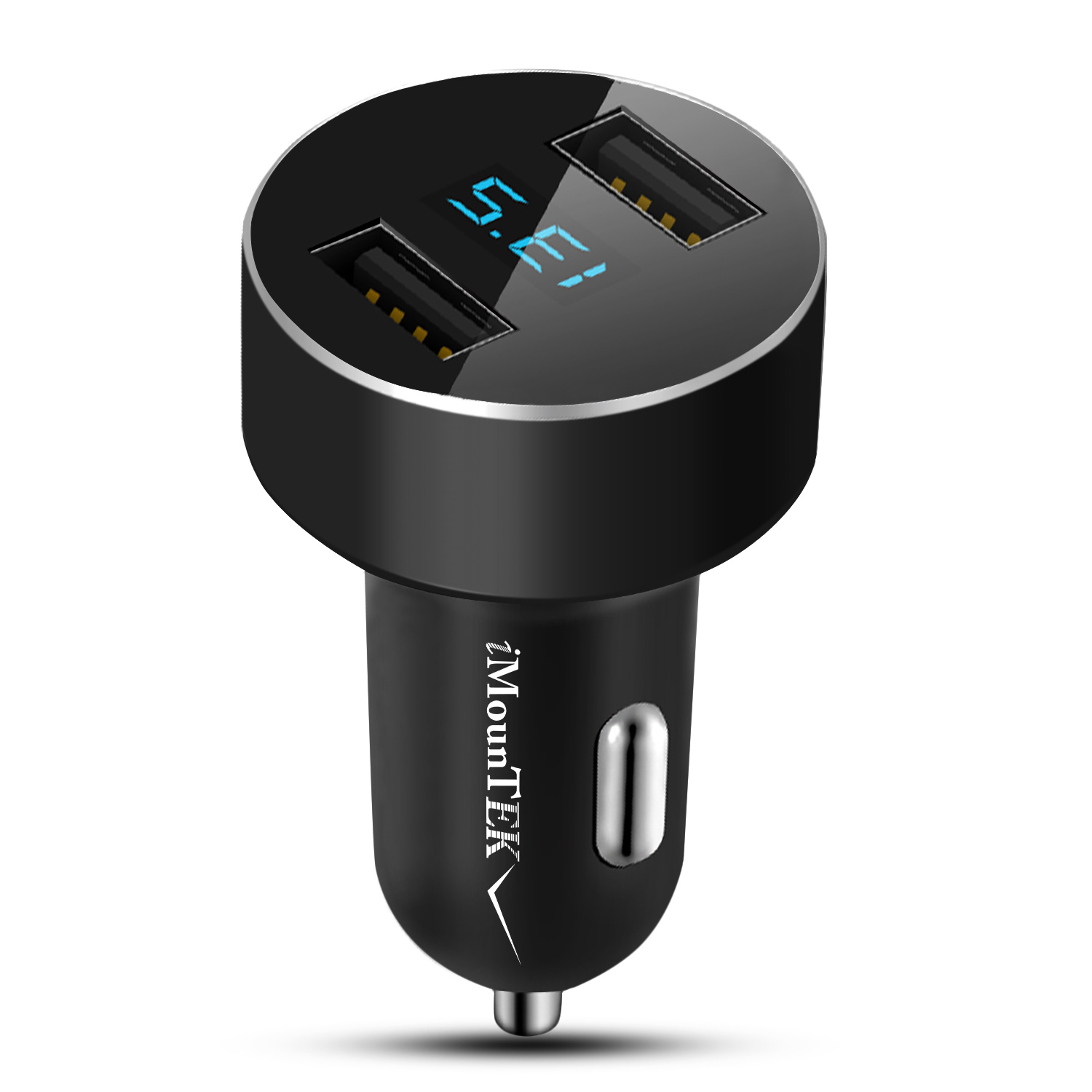Universal 15w 3.1a Dual Usb Car Charger Adapter Aluminum Alloy