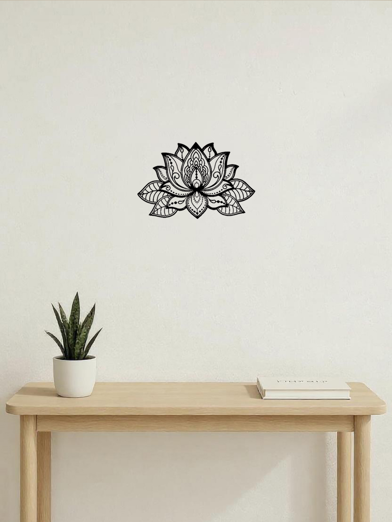 Boho Wall Art Decor,Mandala Metal Wall Hanging, Lotus Flower