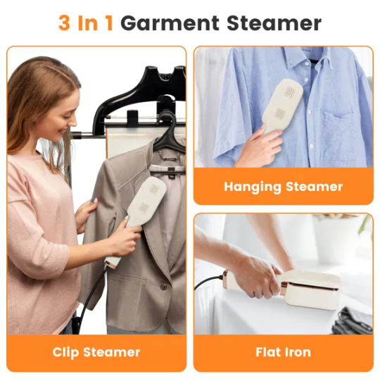 3 In 1 Travel Steamer For Clothes, 1000w Handheld Garment
