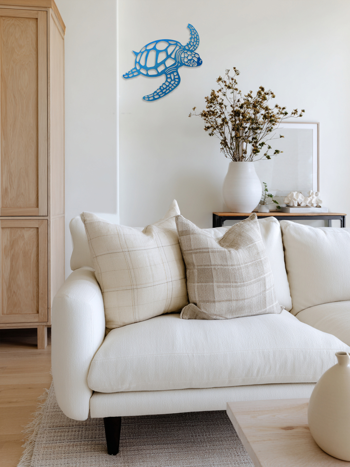 Rustic Sea Turtle Wall Decor Plaque Vintage Coastal Style For