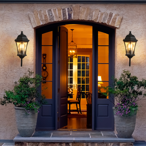 Outdoor Waterproof Glass Retro Wall Light Support Many Types Of