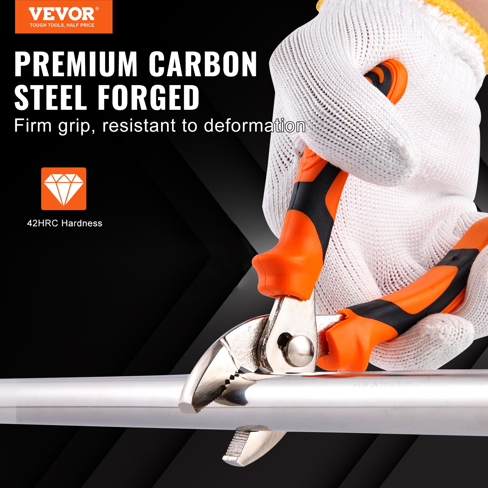 8 Piece Pliers Set, High Carbon Steel, Groove Joint Pliers,