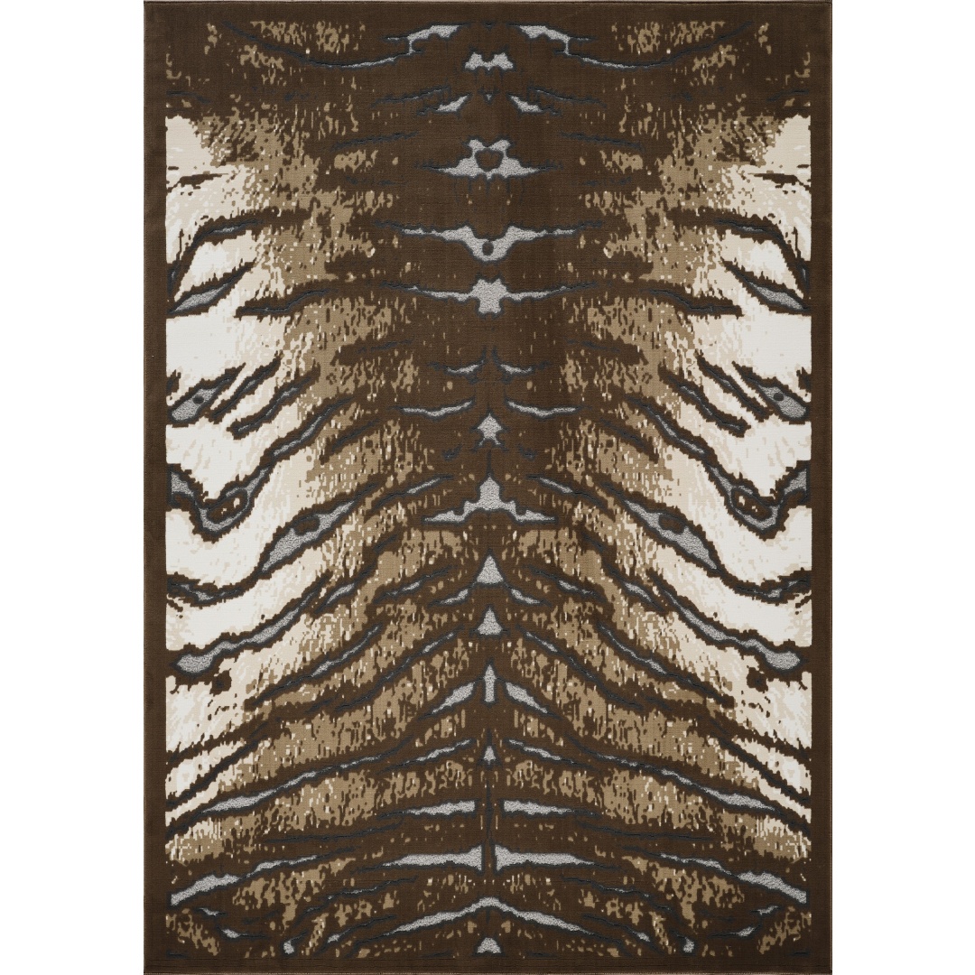 Hide Gc Brown 5 Ft. 3 In. X7 Ft. Area Rug
