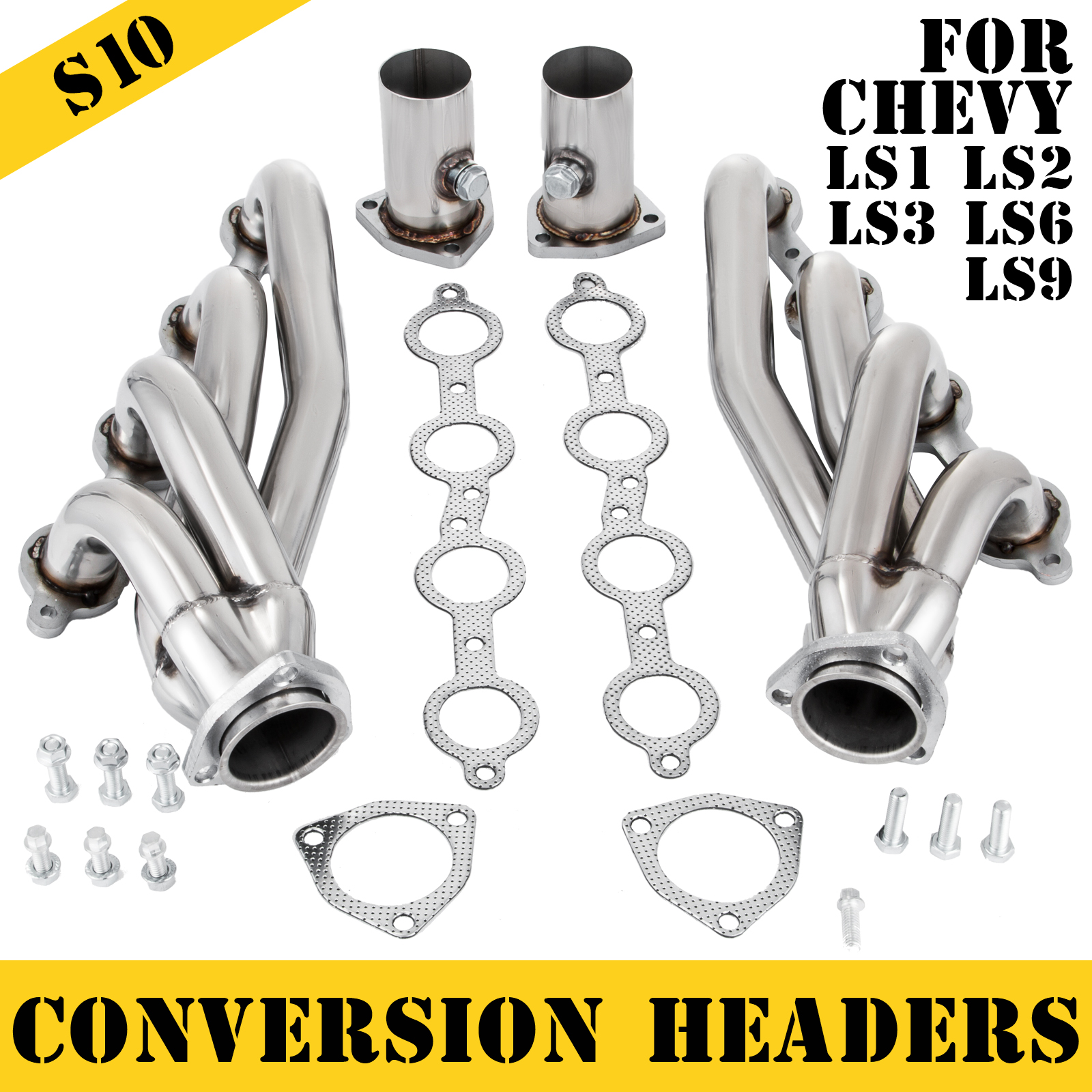 Exhaust Header Set 1 Exhaust Turbo Headers, Stainless Steel