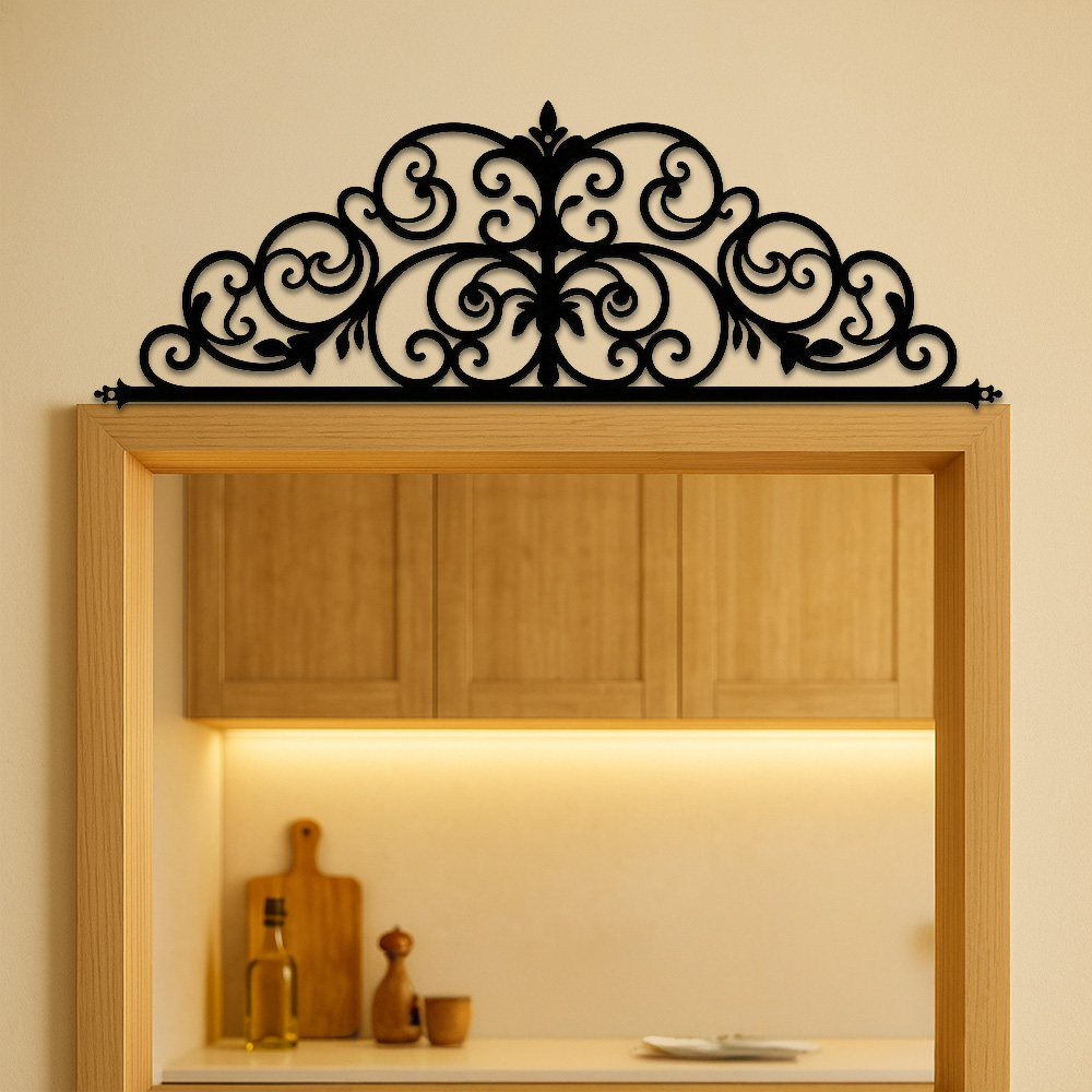 1pcs Art Deco Metal Iris Scroll Wall Hanging Must Have Indoor
