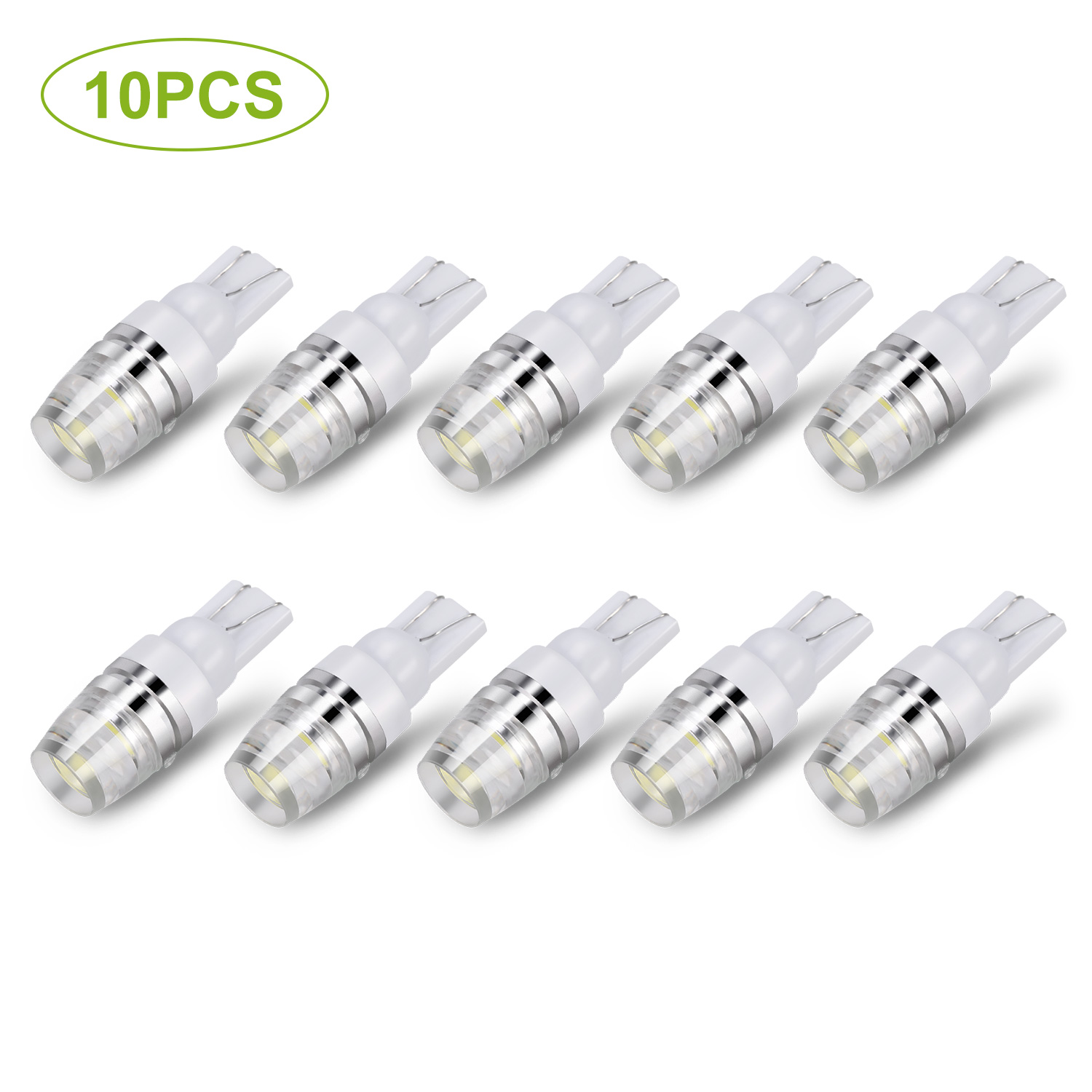10pcs T10 Led Bulbs 194 Led Lights 12v 1w 5730 Xenon White