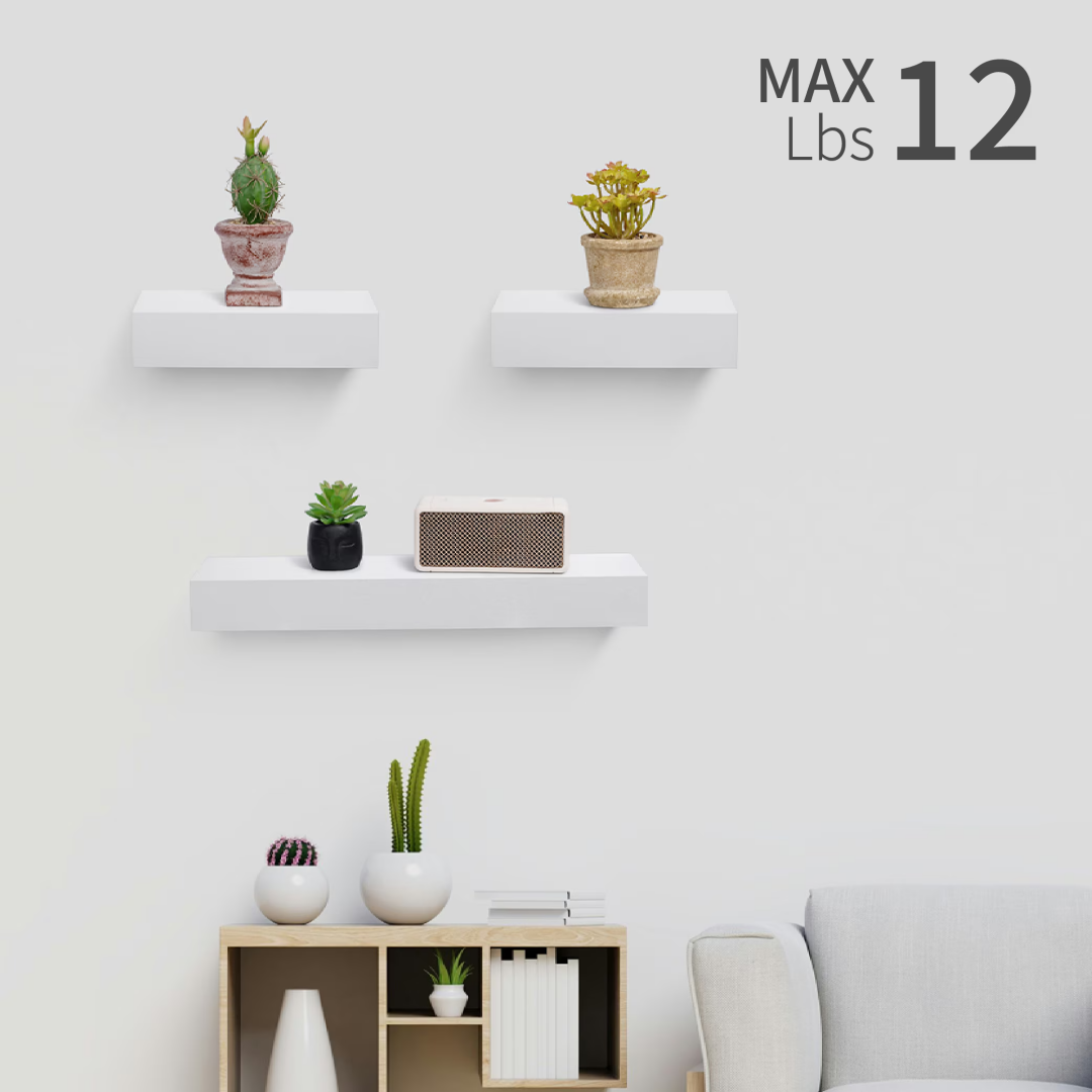 Floating Shelves 17.72 Wall Mounted Wood Shelves For Bathroom,