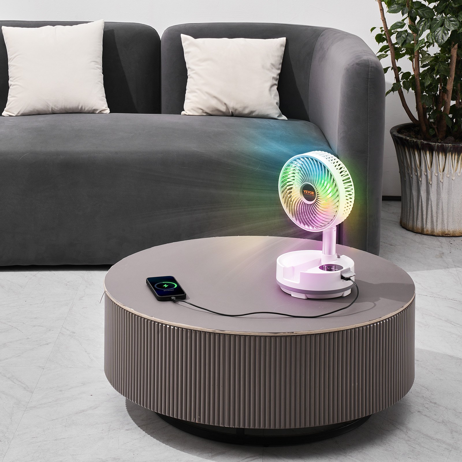 8 Inch Foldable Rechargeable Oscillating Fan 3 In 1 Remote 8