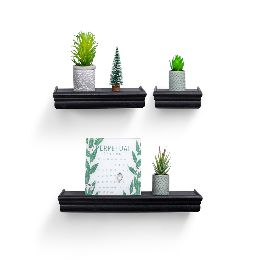 Floating Shelves 17.9 Wall Mounted Wood Shelves For Bathroom,