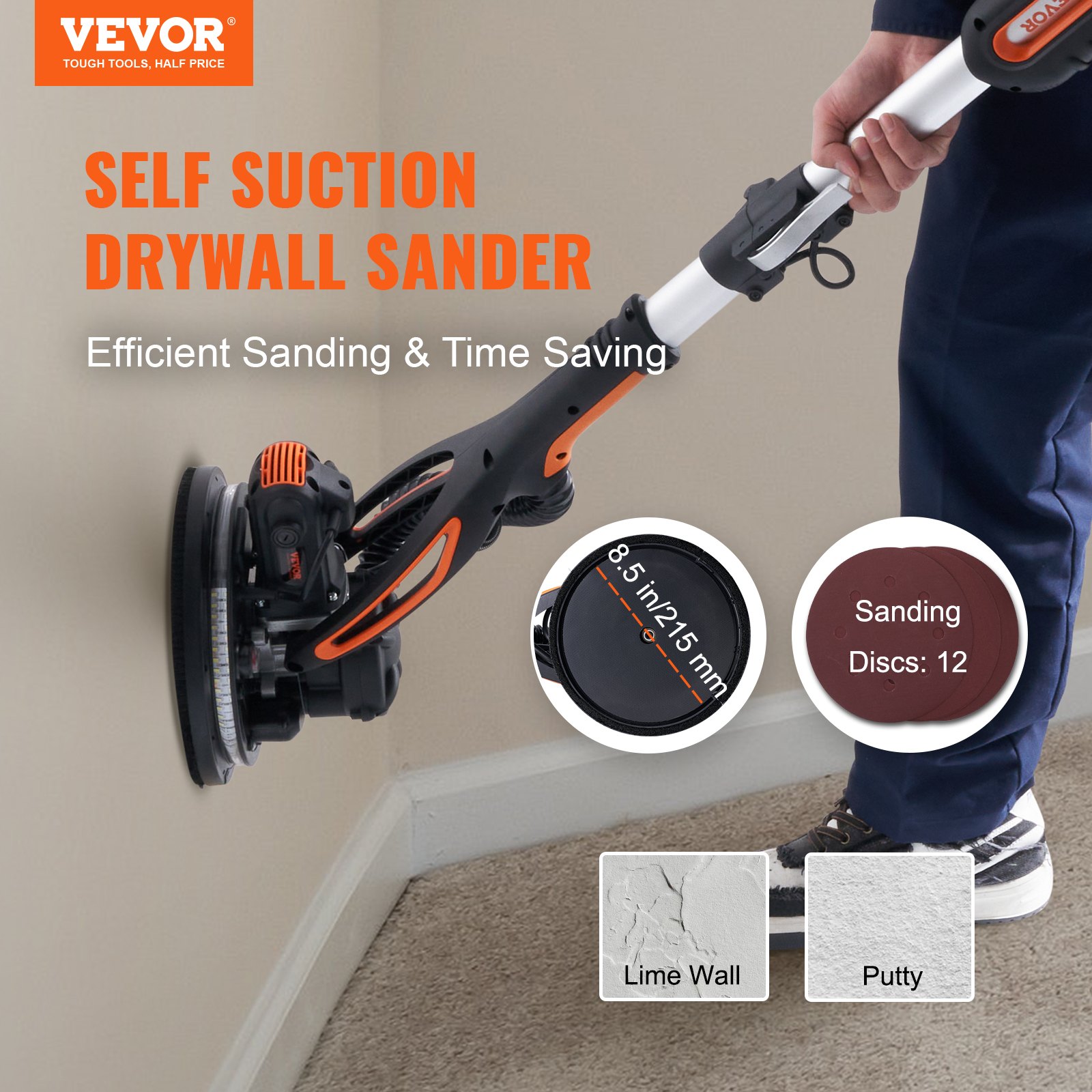 Drywall Sander 900w Brush Motor 800 1800rpm Variable Speed &