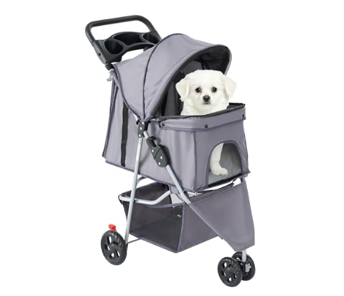 Pet Stroller For Dogs And Cats Foldable, Lightweight, And