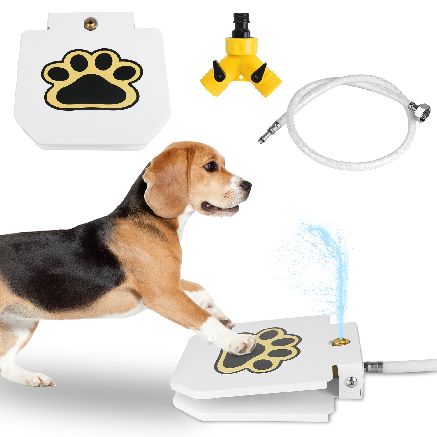 Dog Water Fountain Outdoor Dog Pet Water Dispenser Step On