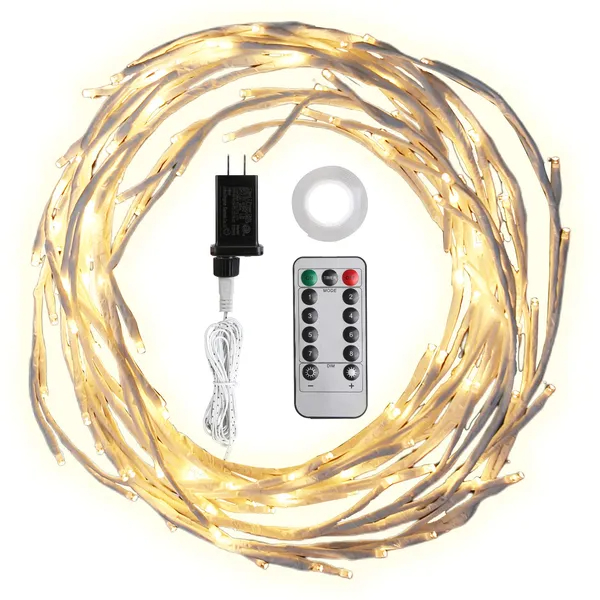 Lighted Birch Garland 7.87ft Lighted Twig Vine Lights 144led